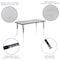 Flash Furniture Rectangle 28 W, 47.5 L, 30.25 H, Chrome, Laminate, Particleboard, Steel, Grey XU-A3048-CON-GY-T-A-GG - alternate 10